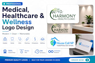 design a modern medical, healthcare or wellness logo