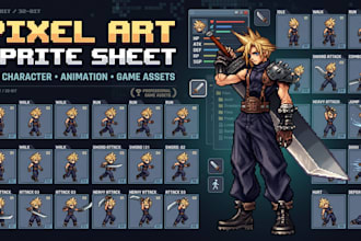 create pixel sprite sheet animation