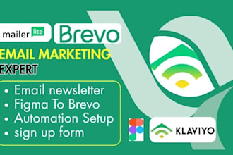 do email marketing on klaviyo mailchimp mailerlite brevo, design email template