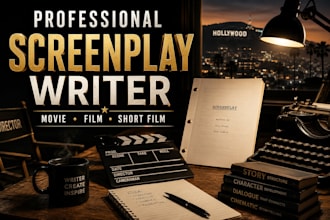 write a professional movie script, screenplay, film script or short film script