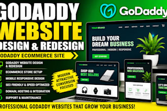 build godaddy website design and godaddy website redesign godaddy ecommerce site