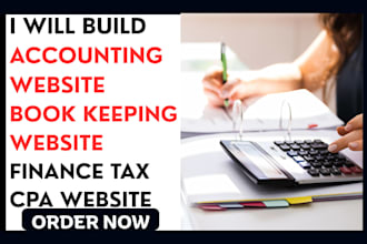 build accounting website bookkeeping tax finance website