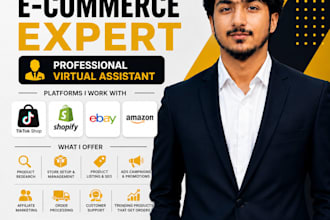 provide a to z tiktok shop,shopify and ebay store management