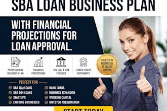write sba loan business plan and financial projections for funding loan approval