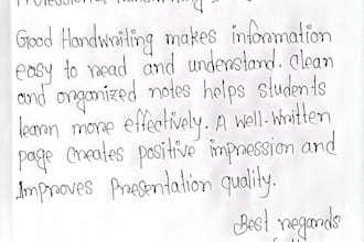 provide neat handwritten notes and assignments in english