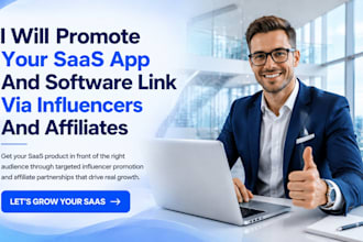 promote your saas app or software product link via influencers and affiliates