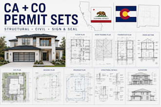create civil and structural permit plans for california and colorado