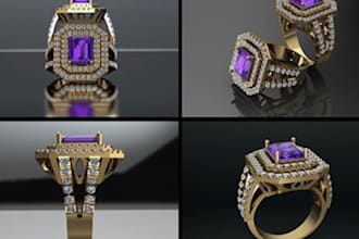 3d jewelry custom design ring, pendant, any items