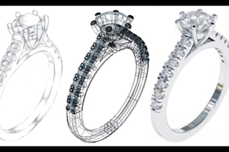 do 3d jewelry cad design for 3d printing