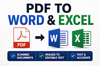 convert PDF to word, retype scanned documents and images