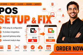 setup fix loyverse pos clover square shopify pos  integrate toast pos restaurant