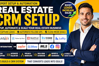 setup hubspot real estate CRM, follow up boss, boldtrail, kvcore, lofty, zapier