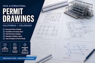 prepare civil and structural engineering permit drawings