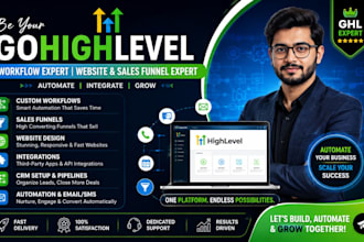 be your gohighlevel workflow expert website and sales funnel expert