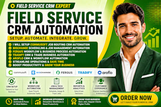 setup commusoft routing CRM bigchange fergus tradify forms aroflo CRM automation