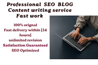 write SEO writting blog posts and content for you