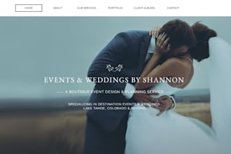 design wix wedding planner website destination wedding event planner website