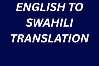 translate english to swahili
