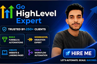 build your gohighlevel lead to booking funnel, CRM and automations