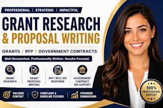 research grants and write grant proposals rfp and government contract bids
