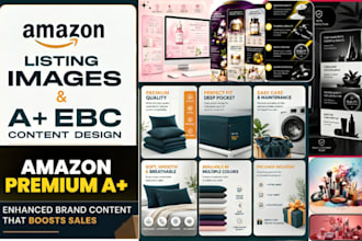 design amazon brand store front,ebc a plus content,product listing images,design