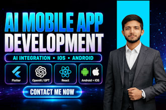 develop ai mobile app, ai integration ios app, android app, mobile app developer