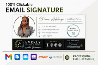 design a clickable html email signature that works in gmail outlook apple mail