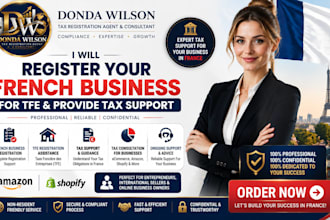 register your french business for tfe and provide tax support