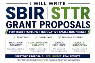 write your sbir sttr tech startup grant proposal