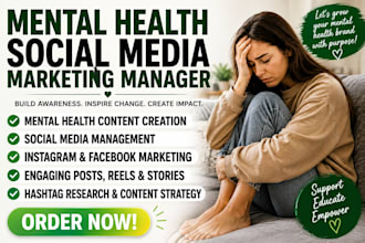 social media marketing manager mental health therapy and psychology