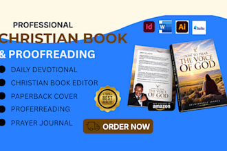 format design daily devotional christian book editor profreading prayer journal