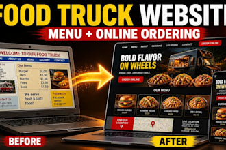design wix food truck website with menu and online ordering