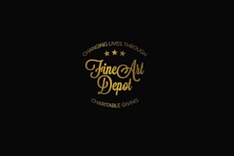 design online fine art gallery logo
