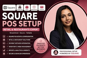 setup square pos for retail restaurant payment and inventory