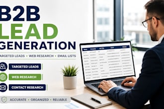 do targeted b2b lead generation web research email list data collection