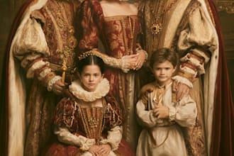 design awesome royal family portrait logo