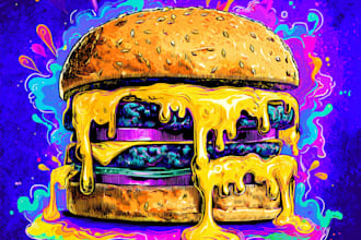 design food pop art of your food pop art