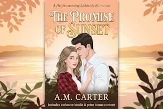 create a romance book cover illustration
