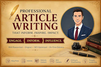 write affiliate articles and niche blog posts