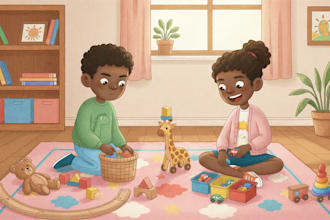 draw childrens book illustration with my style
