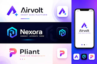 design tech, favicon, and saas startup logo