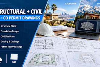 create california and colorado civil structural permit plans