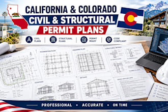 create california and colorado civil structural permit plans