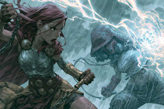 do a professional illustration, splash art, comic cover, book cover, tcg,ccg