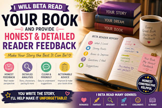 beta read book and provide honest detailed reader feedback