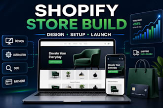 build a complete professional shopify store ready to launch