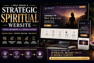 build a strategic spiritual website with booking and consultation