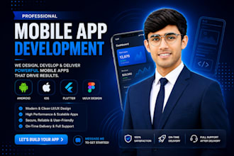 do ai mobile app development, android, ios app development as flutter dev