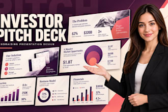 design an investor pitch deck and fundraising presentation
