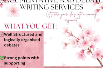 write professional argumentative essays or debates